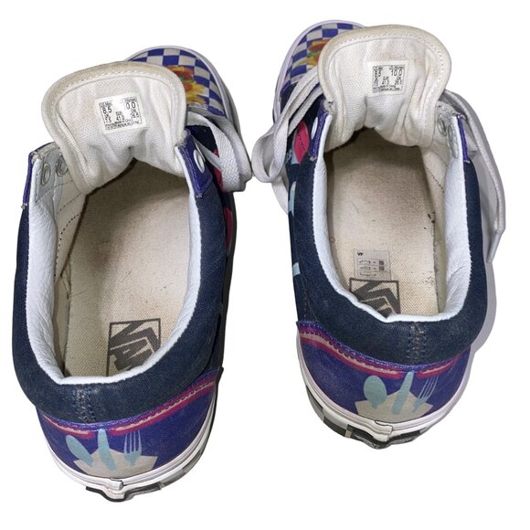 Vans Sneakers Custom Culture Diner Laces Men's 8.5 Women's 10 Hamburger Fries Ch - Picture 8 of 15